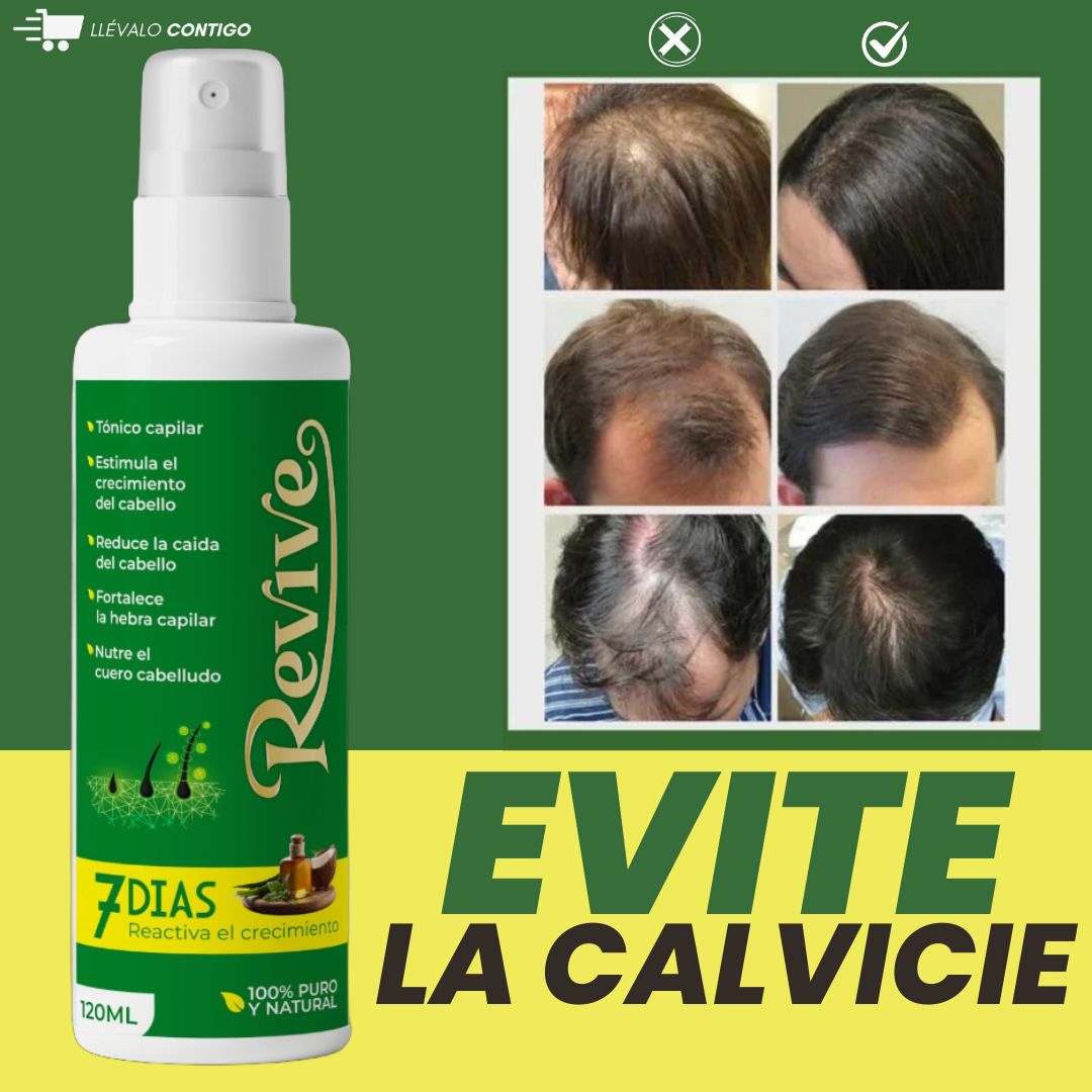 TÓNICO CAPILAR DE CRECIMIENTO EN 7 DÍAS REVIVE® CON INVIMA
