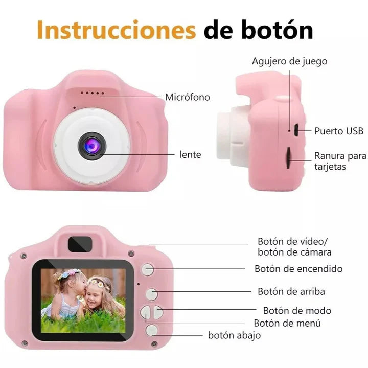 CÁMARA DIGITAL 4K 📸 🌟 (RECARGABLE Y RESISTENTE)