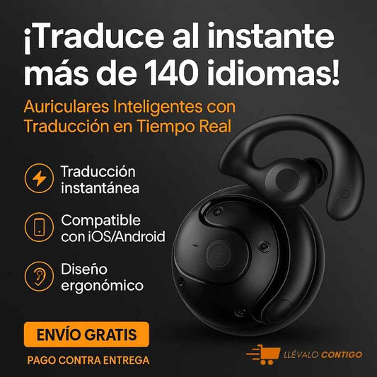 AUDÍFONOS TRADUCTORES: CONVERSACIONES, AUDIOS Y VIDEOS EN +140 IDIOMAS EN TIEMPO REAL